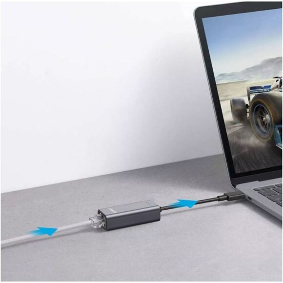 Anker USB C to Ethernet Adapter, Portable 1-Gigabit Network Hub - Picture 6 of 9